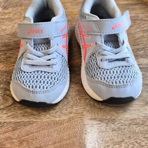 Asics Kids Sneakers - Light Blue and Neon Pink